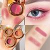 Fine Flash Double Color Eyeshadow Pearlescent Pumpkin Matte Glitter Earth Color Eyeshadow Plate Makeup Beauty Makeup