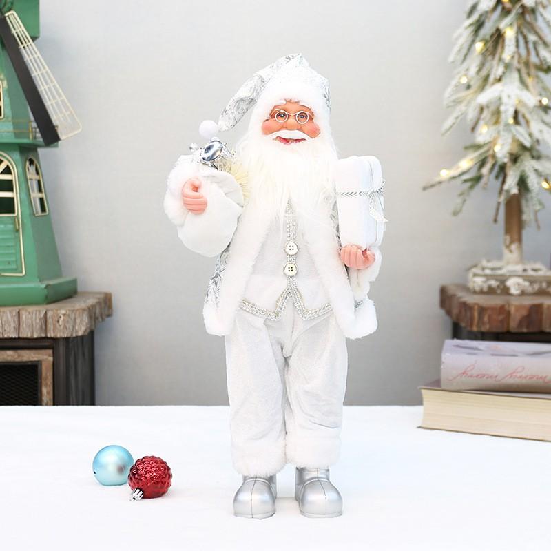 46cm Standing Sitting Santa Claus Figurine Christmas Decor Store Window Display Home Party Decoration