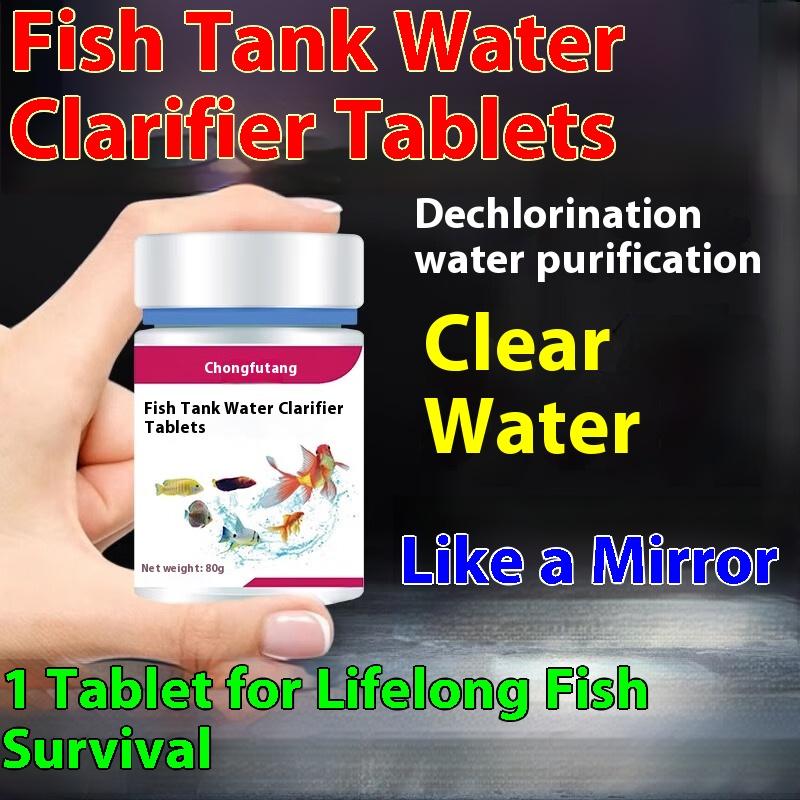 Tap Water Dechlorinator & Purifier Tablets - Aquarium Water Conditioner, Eliminates Chlorine, Purifies Water,Stabilizes Water Quality for Fish Tanks