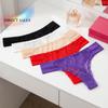 Fashion Low Waist Mesh Sheer Lace Thong Cotton Crotch Transparent Mesh Briefs Women Intimate Hollow Romantic T Panties Home