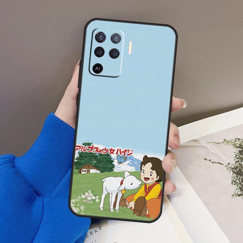 Мультяшный чехол для телефона Хайди для OPPO A54 A74 A94 A53S A1K A15 A16 A3S A5S A83 A91 A93 A5 A9 A53 A31 A52 A72
