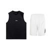 Удобный дышащий быстросохнущий жилет и облегающие шорты повседневный спортивный комплект унисекс YVSV027-2+YKSU157-1