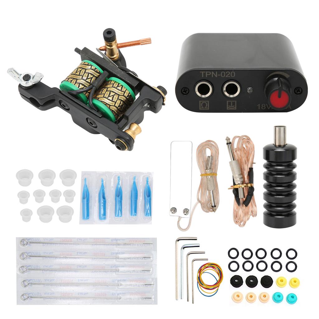 Комплект для тату-машинки, зажимной шнур, педаль, блок питания, чернильный стаканчик, катушка, набор для тату-машинки для новичков