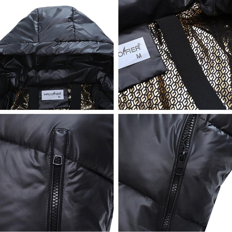 Women's Hooded Down Jacket Black Gold Cotton Coat Winter Loose Fashionable Thick Cotton Jacket