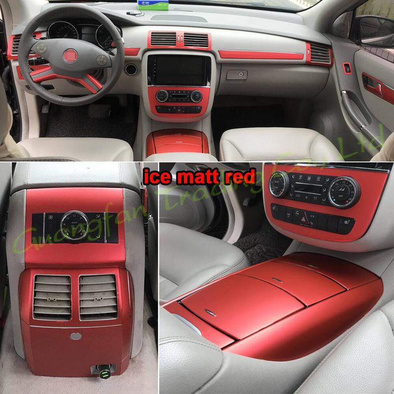 For Mercedes R Class W251 2006-2017 Car-Styling Carbon Fiber Car Interior Center Console Color Change Molding Sticker Decals