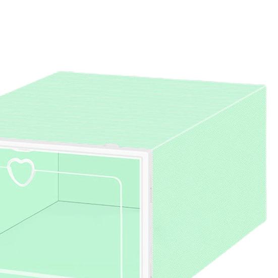 2 шт. коробка для обуви с кольцом в форме сердца, простая сборка, пластиковый ящик для обуви, чехол для домашнего хранения