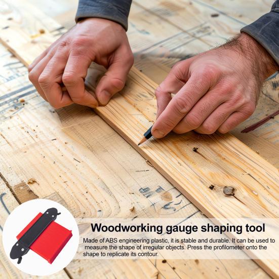 Contour Gauge Compact Design Portable Multipurpose Profile Copy Contour Gauge Standard Pipe Tile Wood Laminate Measuring Tool
