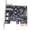 PCIE 1X To USB 3.0 Expansion Card USB 3.2 Gen1 5Gbps Front Panel Header 2x USB Port+ 2x Type C Port D720201 Chip