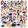 50Pcs/Set Dance Girls . Ballet Art Series 02 Stickers DIY Fashion Waterproof Doodle Decals Stickers