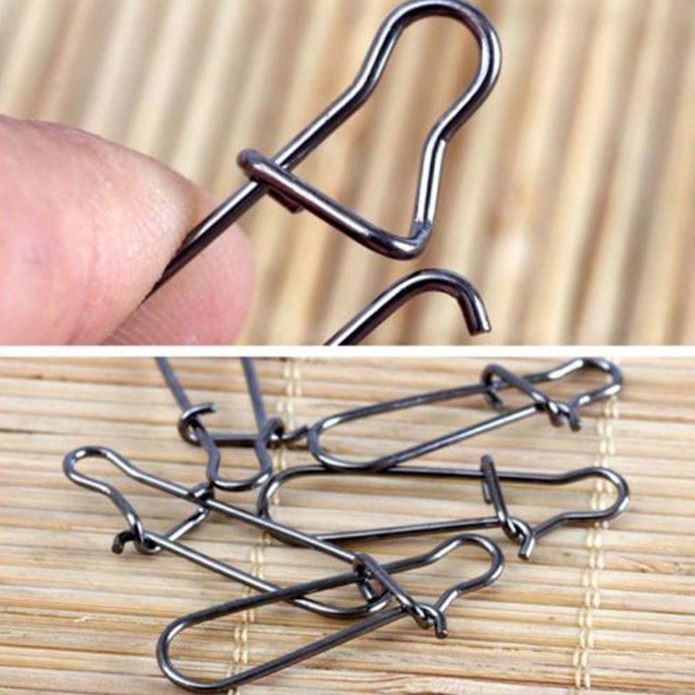 100PCS Hot Line tackle Durable 12mm-33.5mm Fast lock Fishing Hanging Snap Barrel Swivel Connector