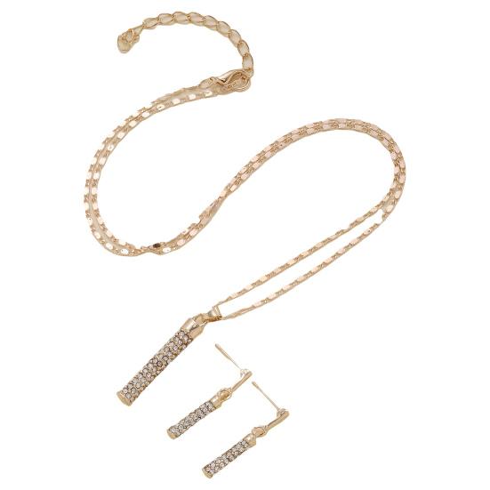 Женское ожерелье цилиндрической формы, универсальный аксессуар, великолепная подвеска, ожерелье, серьги, набор для украшения