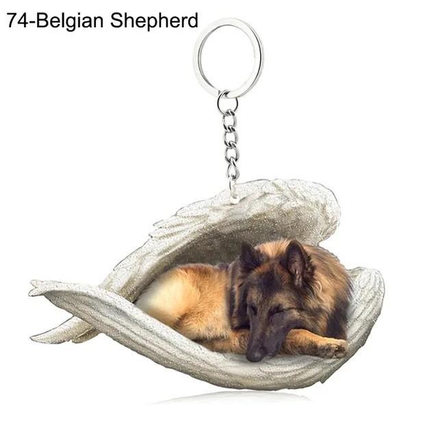 Sleek Modern Dog Cat Angel Keychain With Animal Theme For Bags And Vehicles