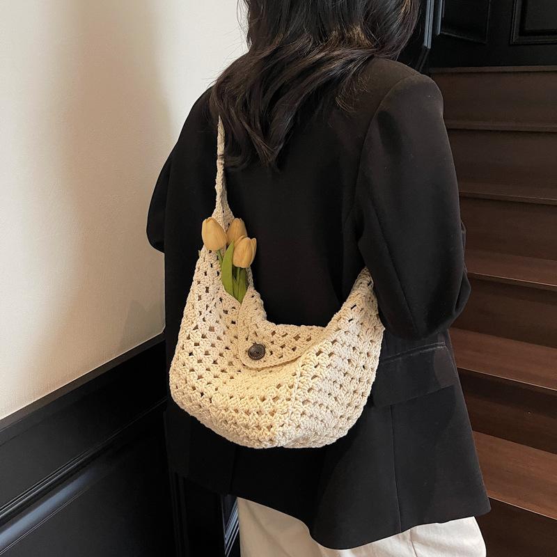 Ленивый ветер вязаная ажурная плетеная сумка нишевый дизайн приморский отпуск досуг пельмени сумка через плечо сумка-мессенджер