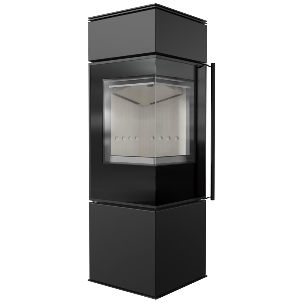 Дровяная стальная печь KRATKI REN/S левая Ø 150 7 кВт