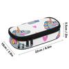 Pencil Case 300D Polyester Large Capacity Easy Open Zipper with Mesh Pocket Removable Divider and Pen Slots for Student Stationery