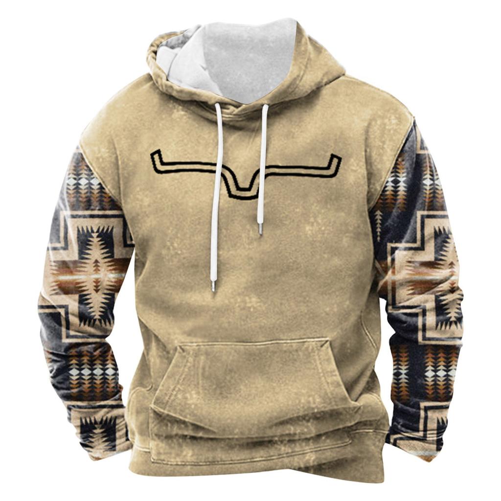 Fashion Print Loose Men's And Women's Long Sleeve Hooded Sweater