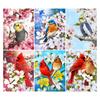 Diy 5d полная алмазная живопись животное вышивка квадратная круглая дрель цветы кардинал птица мозаика вышивка крестом ручная работа искусство хобби