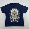 Футболка с принтом 'Liquid Blue 2013 Day of the Dead, Sugar Skull', темно-синяя, размер XL
