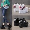 12CM Women Wedge Casual Shoes Zipper Height Increasing Breathable Women Autumn Platform Sneakers Walking Flat Trainers Shoes