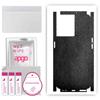 apgo Protective Skin Sticker for the Back+sides Compatible with OnePlus 10R 5G, Full Wrap Film, Foil, Vinyl - Pattern Black Leather