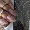 3D Звезды Наклейки для Дизайна Ногтей Декали Самоклеящиеся Металлические Серебристые DIY Наклейки для Ногтей Декоративные Декали Маникюрные Аксессуары