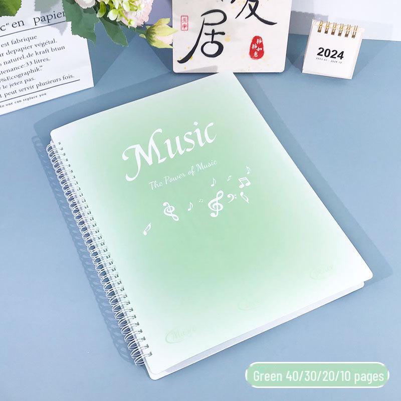 A4 Non-Reflective Multi-Function Music Clip & Transparent Insert Folder for Piano Scores