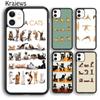 Krajews Cute French Bulldog Cat Yoga Phone Case For iPhone 14 5 6s 7 8 Plus X XR XS 11 12 13 Pro Max Samsung Galaxy S21 S22ultra