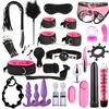 SM Sex Toy Set: 26-Piece Anal Plug & Bondage Kit for Couples