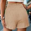 Женские летние шорты с высокой талией, облегающие, эластичные, однотонные, с изогнутыми юбками