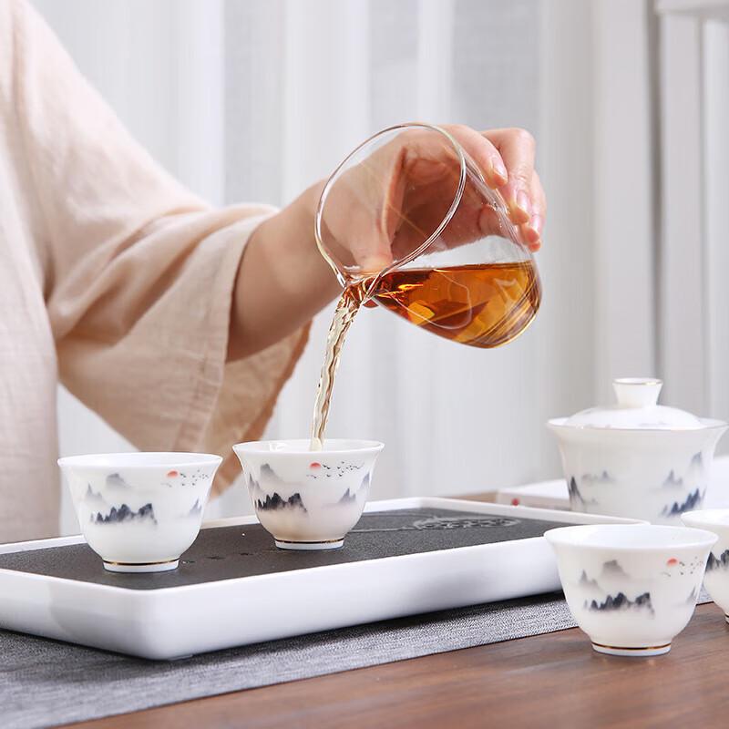 Celadon Ceramic Travel Tea Set with Gaiwan