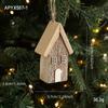 New Wooden Christmas House Pendant Village Pendant DIY Christmas Tree Decoration Log House Ornament Party Decoration
