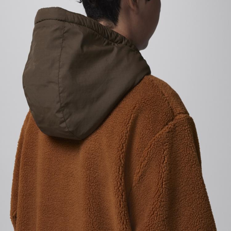 Jordan Модная куртка из искусственной овчины с капюшоном Детские куртки Desert-Copper HQ7968-228