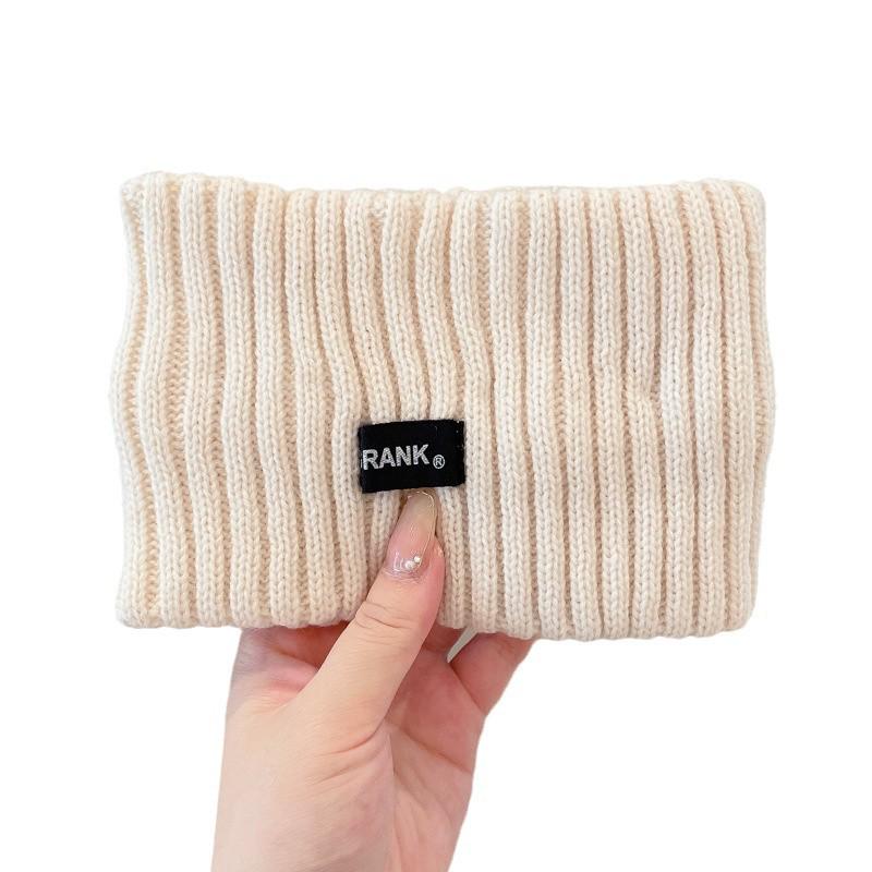 "Korean Influencer Wool Knit Headband: Women's Wide-Edge, All-Season Sports Scarf"