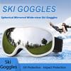 Spherical Anti-fog Ski Goggles With Dual Lens Design, Suitable for Both Men and Women, Providing Windproof and UV Protection