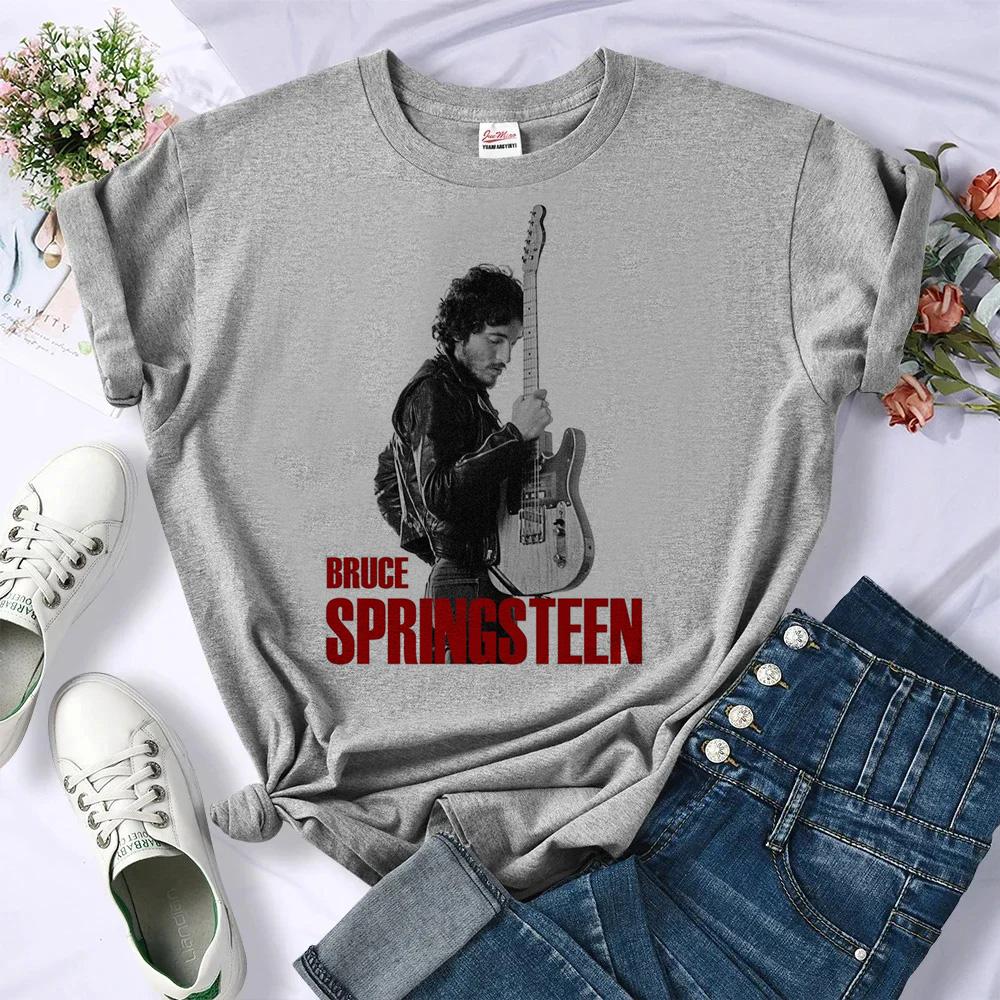 Bruce Springsteen Tshirt Women Japanese Tshirt Girl Comic Clothes
