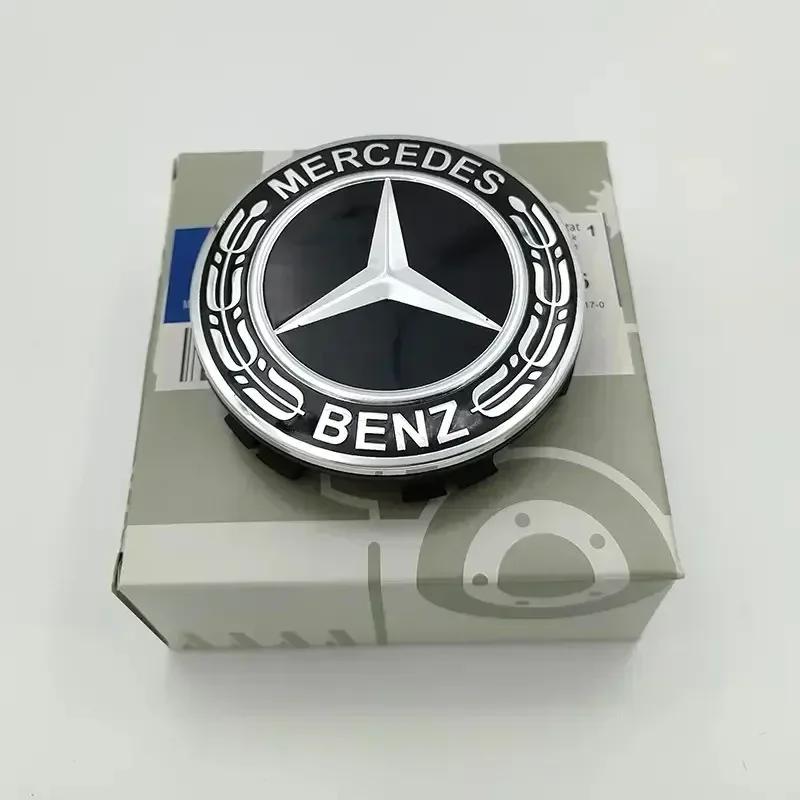Для Mercedes Benz 4 шт. Колпачок ступицы колеса автомобиля Наклейка на центральный болт колеса Для Mercedes-Benz C180 C200 E300 S350 E260 ml350 GLK декор