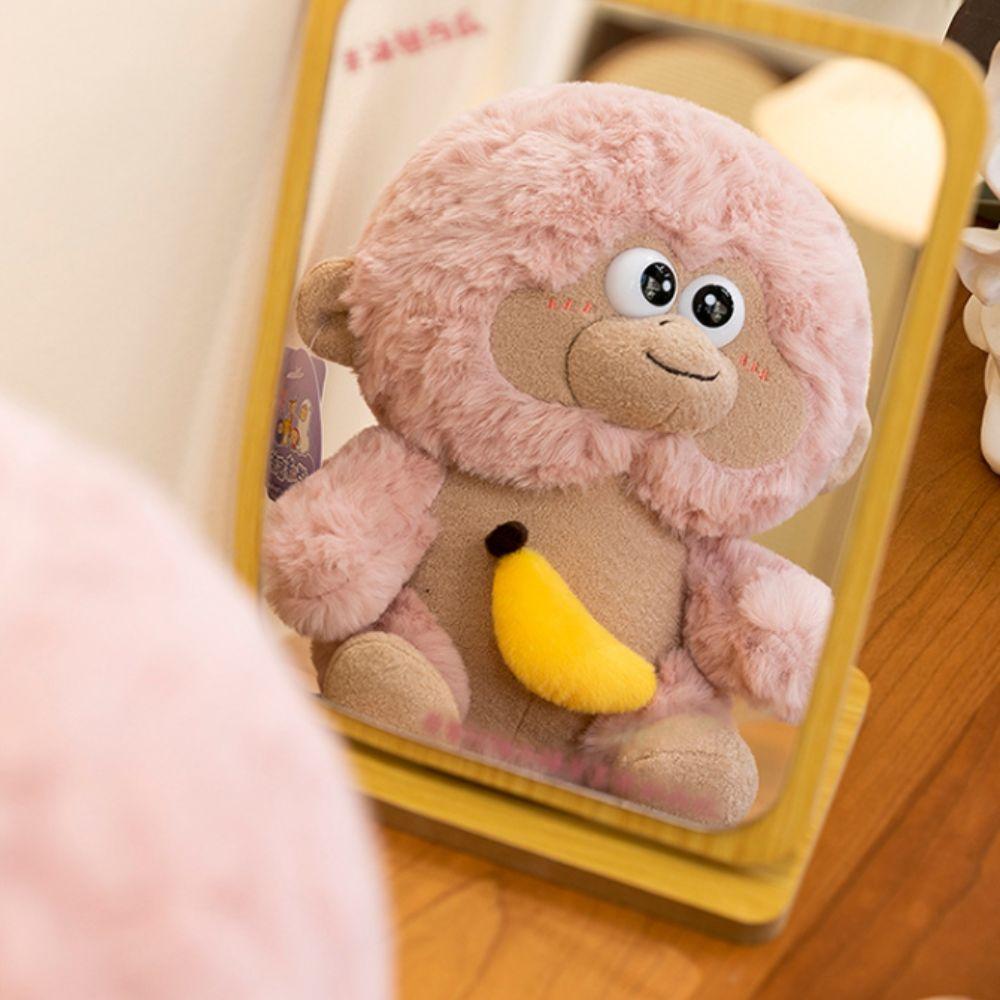 Super Soft Plush Monkey Toy Pull-out Banana Monkey Stuffed Animals  Car Decor