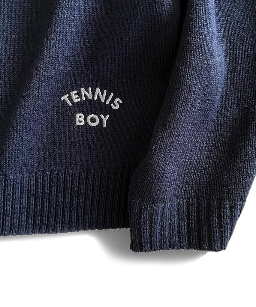 Кардиган с воротником-стойкой TENNIS BOY CLUB Темно-синий