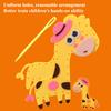 6 шт./компл. детский швейный набор с нитками, иглой, хлопковым наполнителем, цепочкой из бисера, пластиковыми глазами, плюшевая игрушка ручной работы, набор для шитья чучел животных