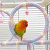 Colored Cotton Parrot Pole Flexible Hanging Clip Swing Colorful Perch Rotating Comfortable Bird Cotton Rope Swing Pet Supplies