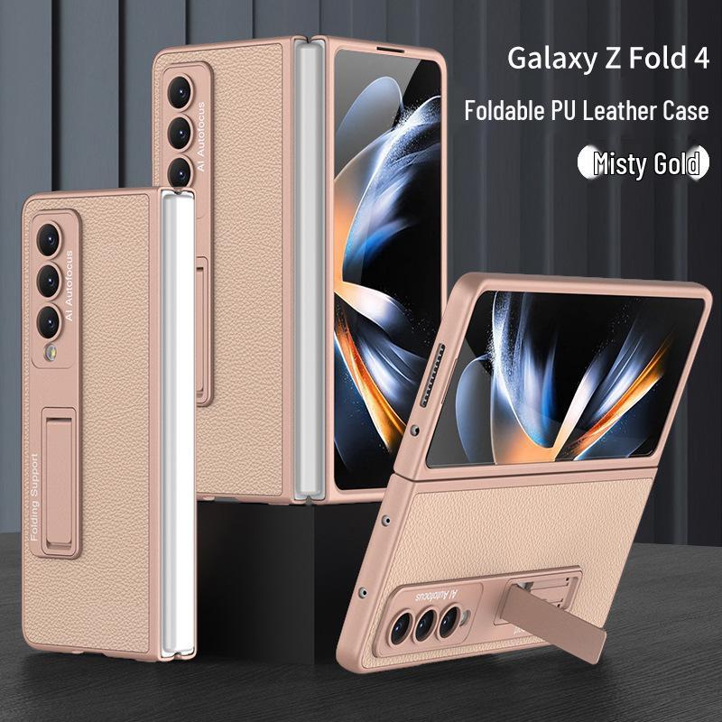 Кожаный чехол-подставка Samsung Fold4 - Креативный, Складной, Ударопрочный дизайн