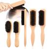 Wood Boar Bristle Hair Brush Smooth Finish Sleek Ponytail Brush New Edge Control Brush Hair Care