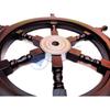 Nautical Handcrafted Wooden Ship Wheel - Home Wall Decor (24 Inches, Black)