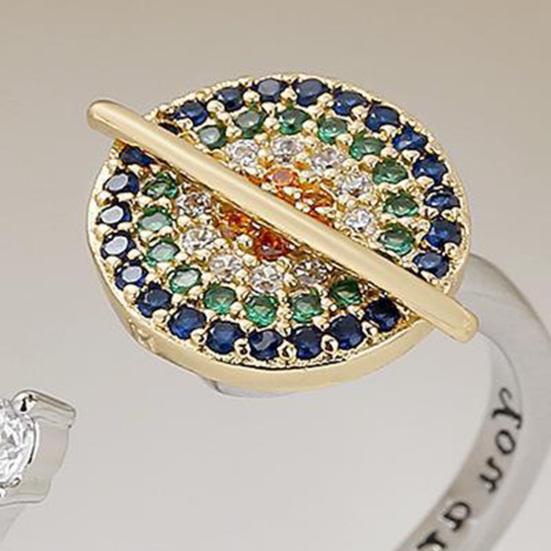 Anxiety Ring Lettering Electroplating Decoration