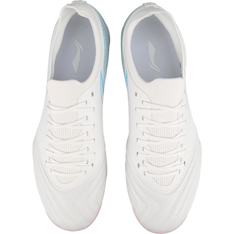 Li Ning TF Turf Шиповки для твердого грунта с амортизацией, износостойкие футбольные бутсы Мужские Белый Розовый Синий YSTV0331