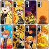 Силиконовый чехол для телефона с аниме «Demon Slayer Zenitsu» для Xiaomi Redmi Note 11 10 9 8 Pro 11T 10T 10S 9S 8T 9 9A 9C 9T, черный мягкий чехол