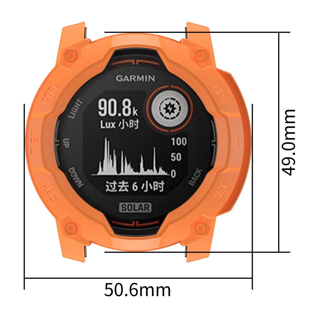 Для Garmin Instinct 3 Solar 50мм ТПУ Чехол для часов Полый Прочный Бампер