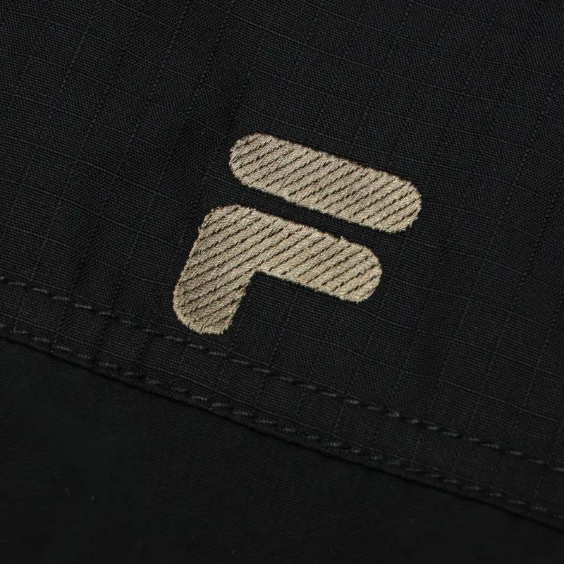 Fila Fusion Спортивная куртка с капюшоном и молнией, свободная, мужская, с буквенным принтом, черная T11M423701FBK