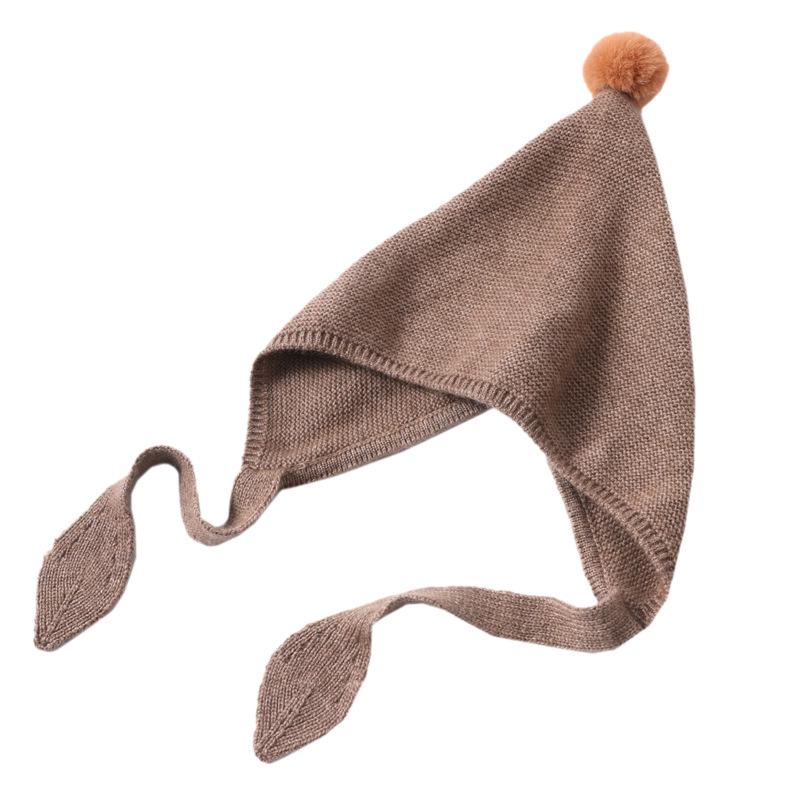 Вязаная кашемировая шапка для мальчиков и девочек: Теплая, симпатичная, ветрозащитная шапка с защитой ушей для осени и зимы.