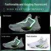 Осенние Нескользящие Амортизирующие Легкие Баскетбольные Кроссовки - Износостойкие и Дышащие, Универсальные для Студентов со Светящейся Деталью